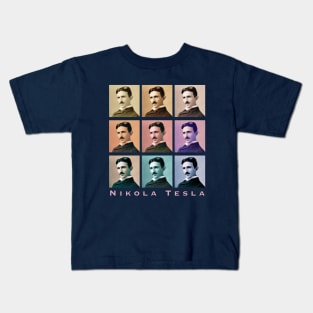 Copy of pop Nikola Tesla portrait Kids T-Shirt